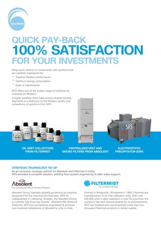 Air filtration Systems By Span Filtration Systems Private Limited