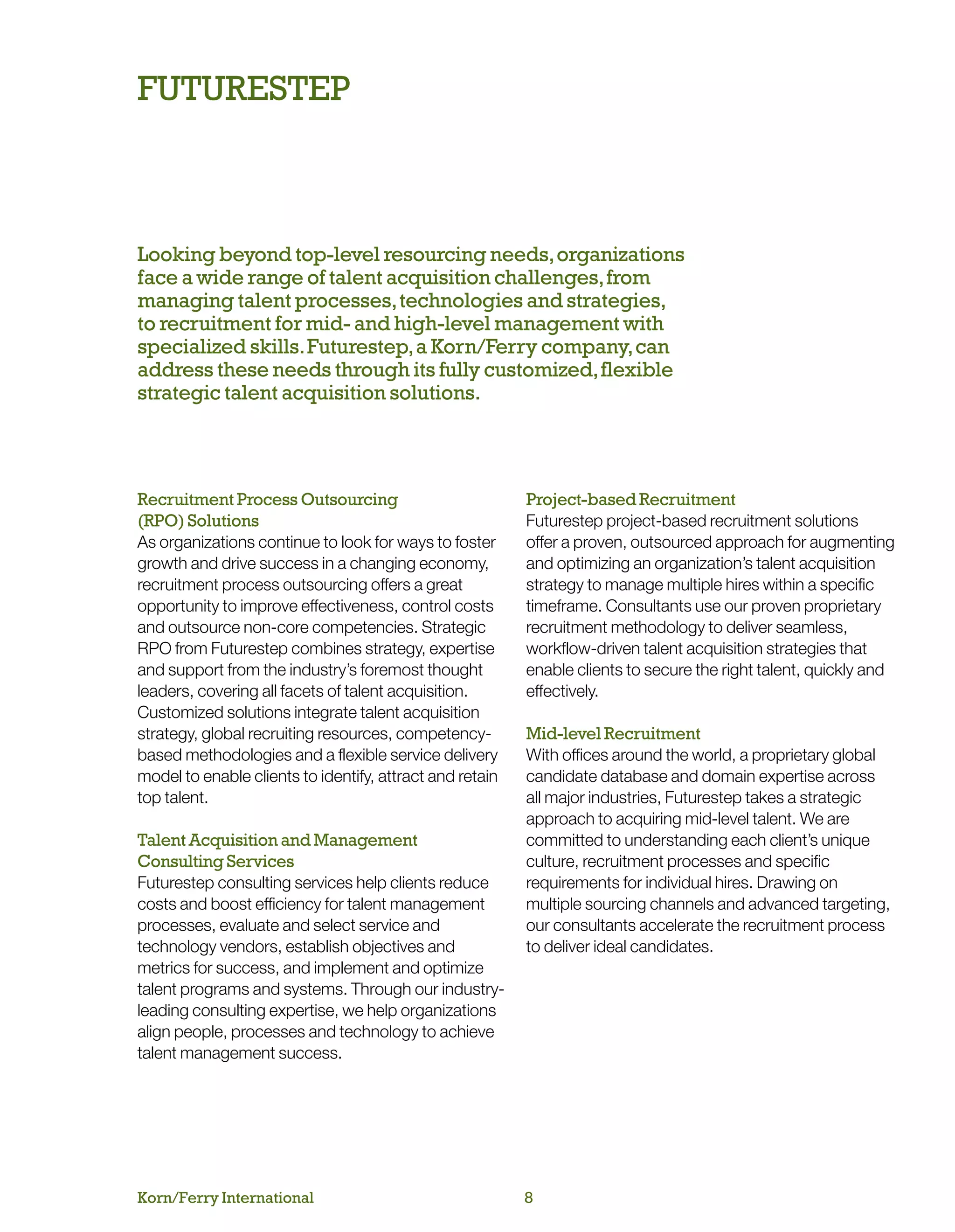 Corporate Brochure Korn Ferry International | PDF