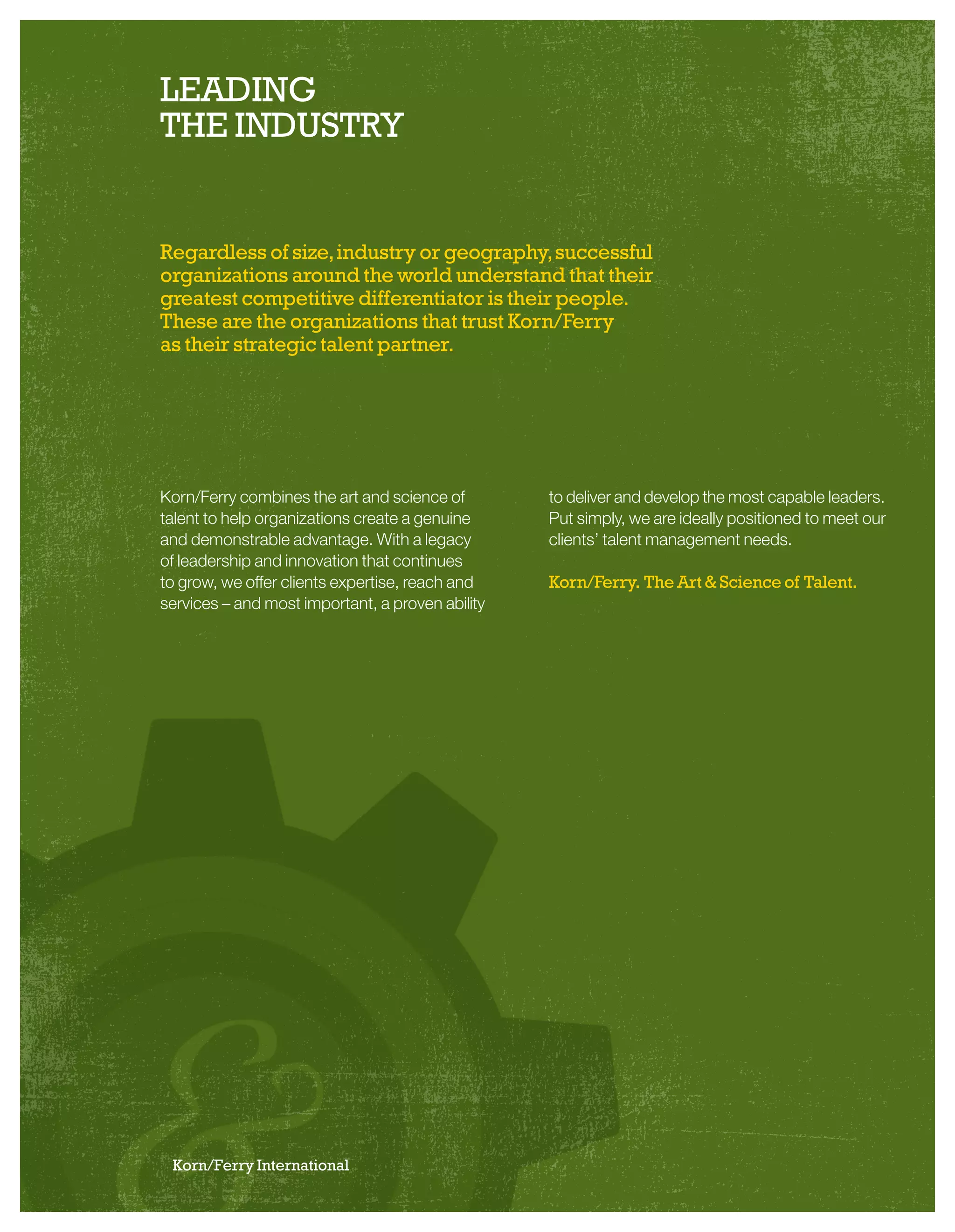 Corporate Brochure Korn Ferry International | PDF