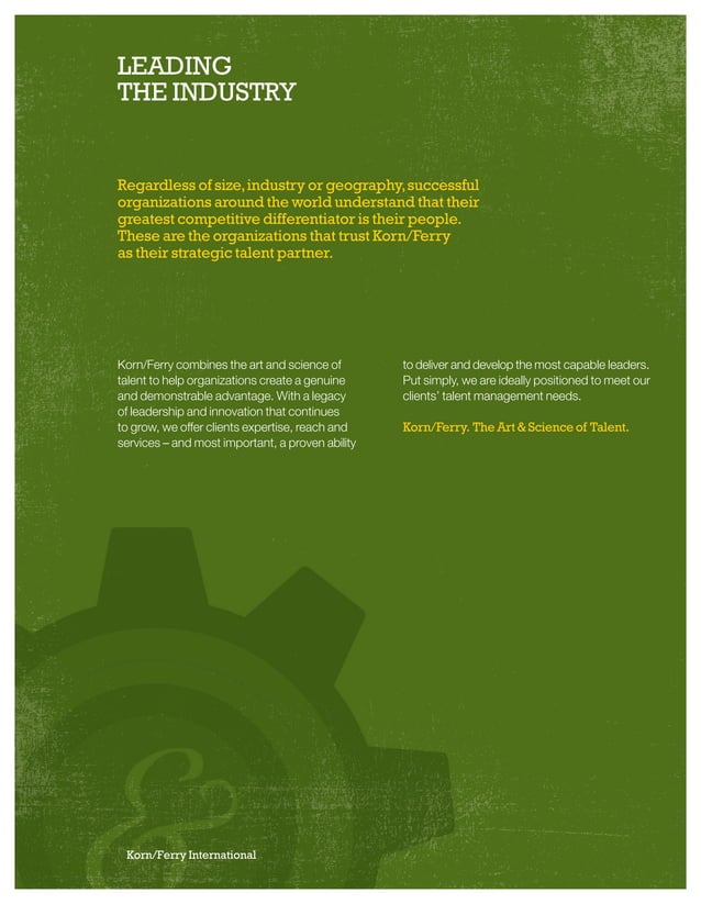 Corporate Brochure Korn Ferry International | PDF