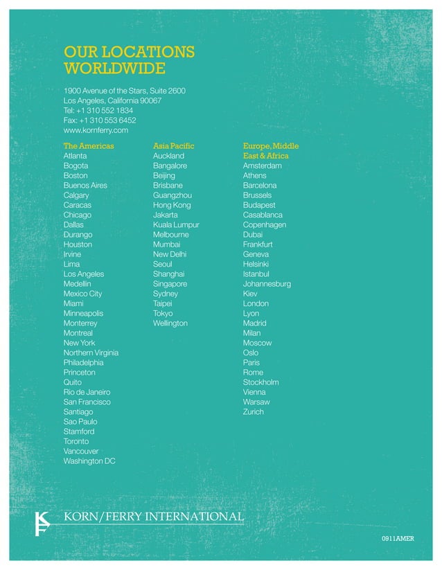 Corporate Brochure Korn Ferry International | PDF