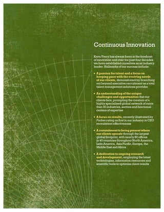 Corporate Brochure Korn Ferry International | PDF