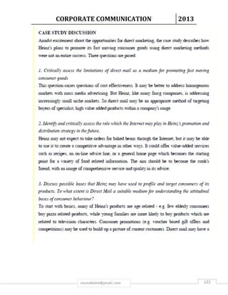 CORPORATE COMMUNICATION 2013 
rmmakaha@gmail.com 123 
 