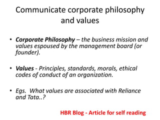 Corporate communication