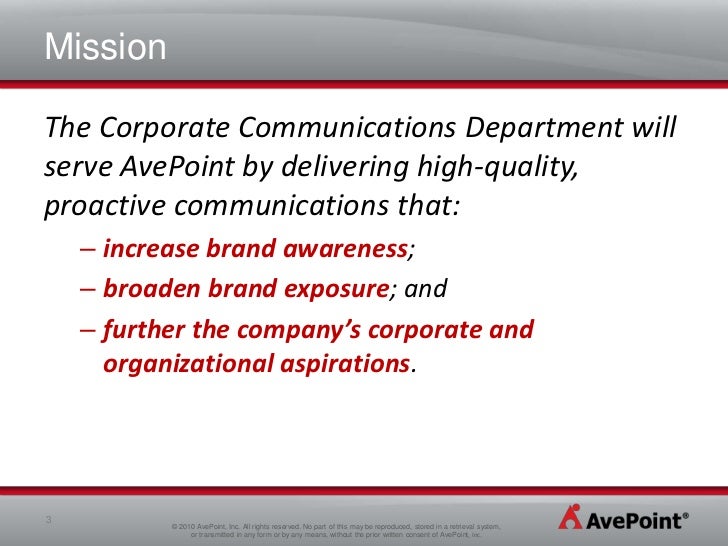 Corporate Communications Walking Deck