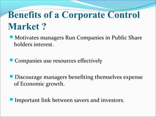 Corporate control market | PPT