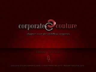 CORPORATE COUTURE COMPANY BROCHURE