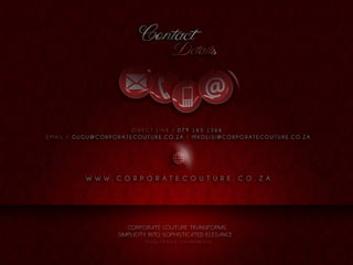 CORPORATE COUTURE COMPANY BROCHURE