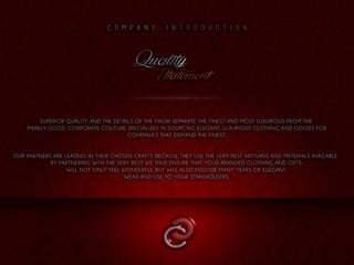 CORPORATE COUTURE COMPANY BROCHURE