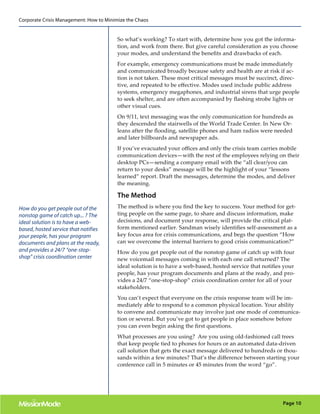 Corporate Crisis Management - Minimize the Chaos | PDF