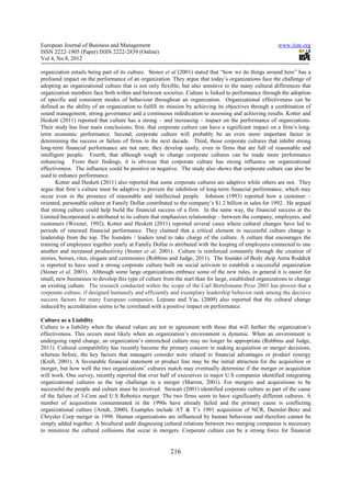 Corporate culture and organizational effectiveness | PDF