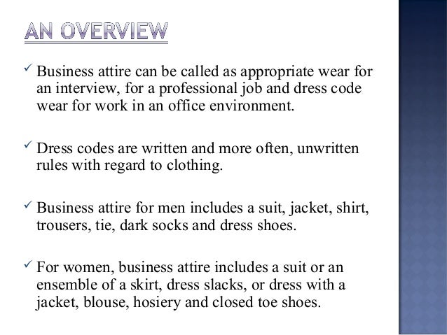 Corporate dressing etiquettes