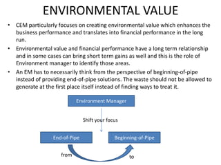 Environmental Value Example Corporate Environment Management-Part 1 | PPTX