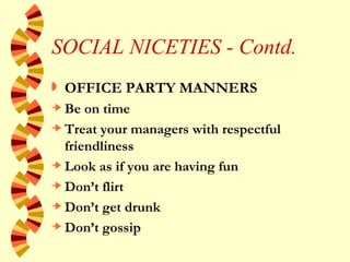 Corporate Etiquette Sies[1] | PPT