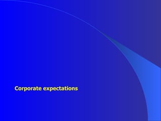 Corporate expectations 
