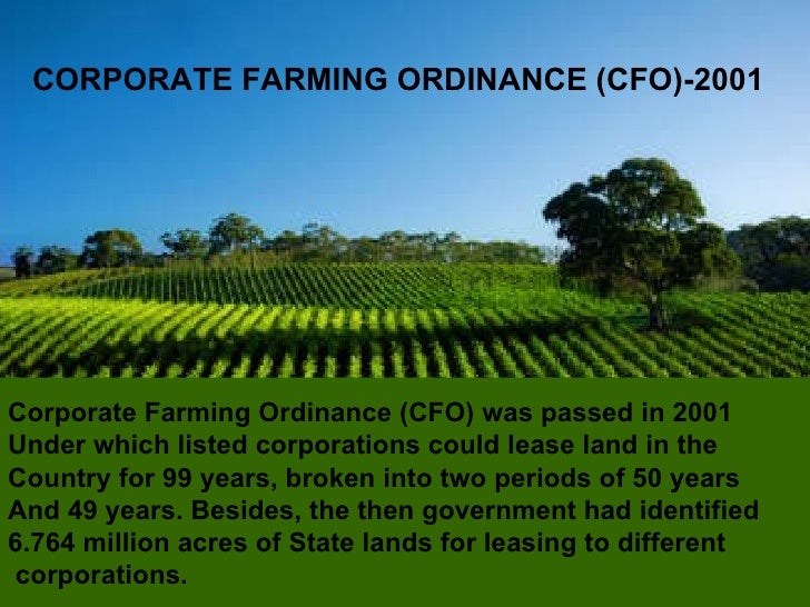 Corporate farming pakistan