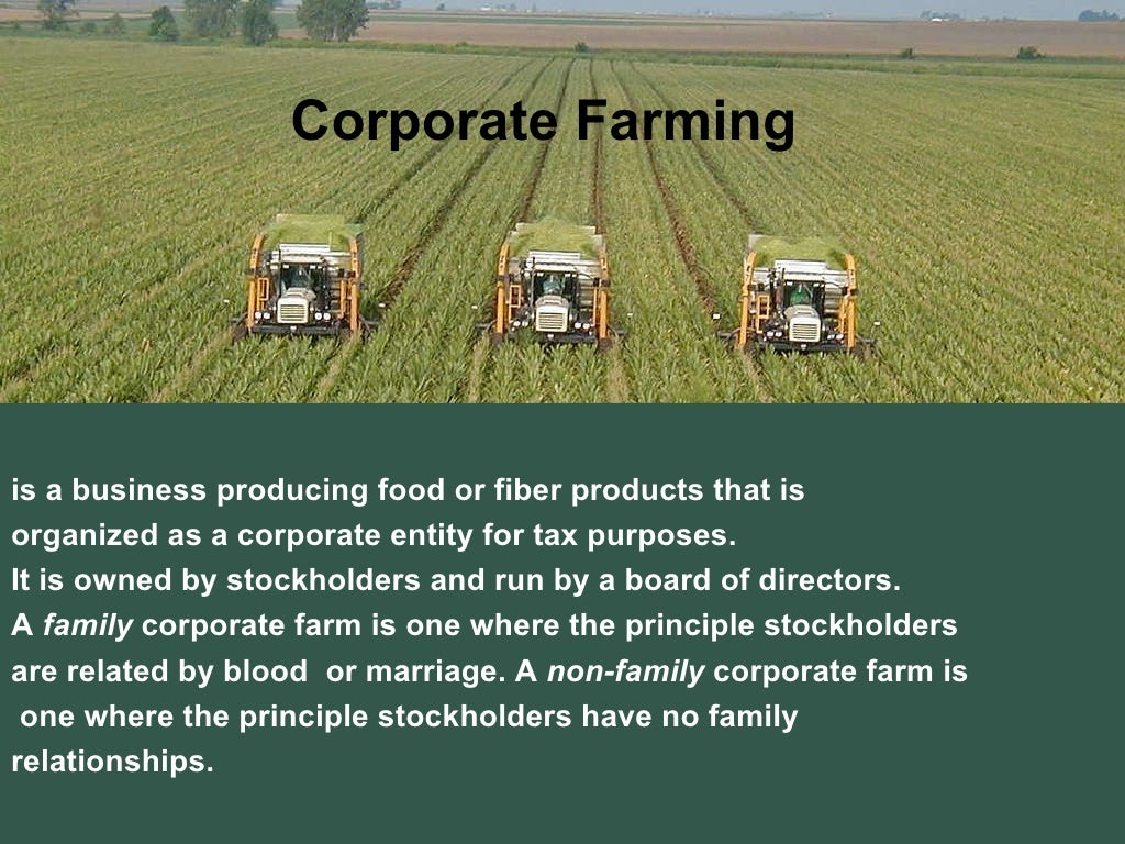 Corporate farming pakistan