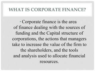 Corporate finance | PPT