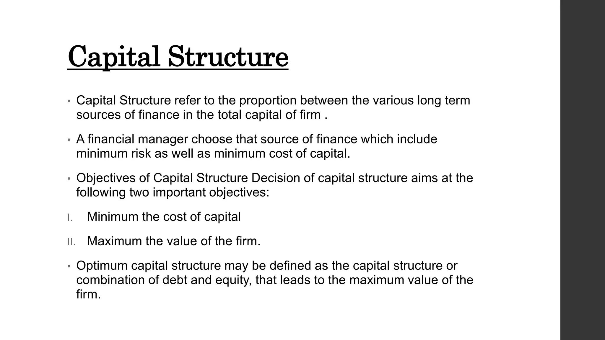Leverage And Capital Structure Pptx