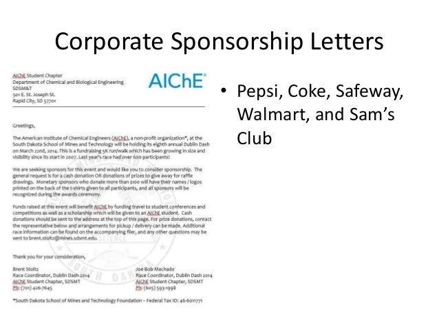 letter t shirt sample proposal and Corporate fundraising sponsorship