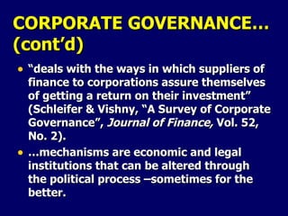 Corporate Governance | PPT