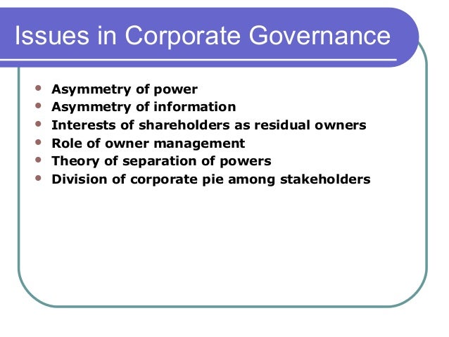 corporate governance problems