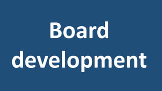 Board
development
 