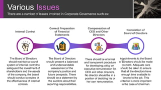 Understanding the concept of Corporate governance