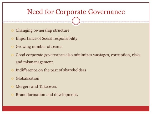 The Importance Of A Good Corporate Governance