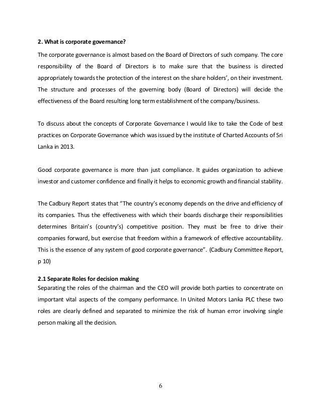 Corporate Governance - AIB (MBA) 2015