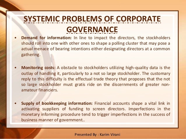 corporate governance problems