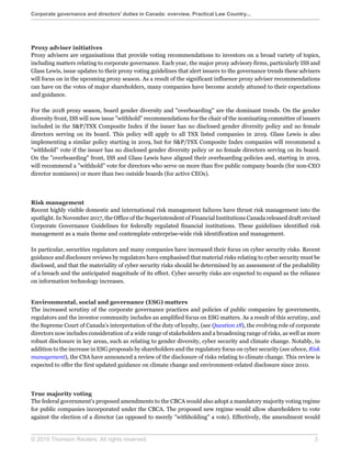 Corporate governance and directors' duties in Canada: overview, Practical Law Country...
© 2019 Thomson Reuters. All right...
