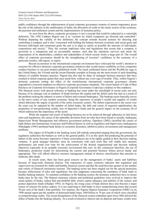 Corporate governance and organizational performance in the nigerian ...