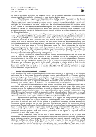 Corporate governance and organizational performance in the nigerian ...