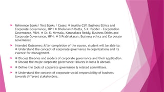 CORPORATE GOVERNANCE and business ethics | PPTX