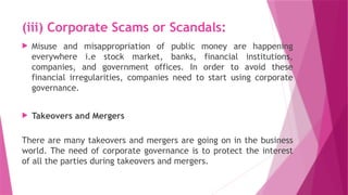 CORPORATE GOVERNANCE and business ethics | PPTX
