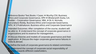 CORPORATE GOVERNANCE and business ethics | PPTX