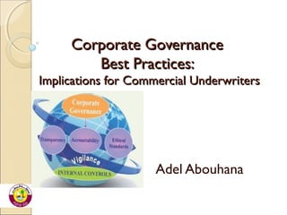 Corporate Governance
Best Practices:
Implications for Commercial Underwriters

Adel Abouhana

 