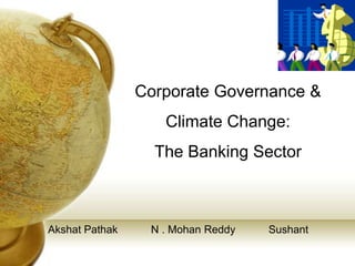 Corporate Governance &amp; Climate Change
