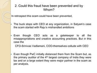 governance failure at satyam case analysis