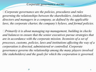 Corporate governance in india &amp; sebi regulations