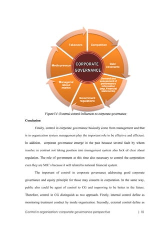 Corporate governance in perspective of control in organization | PDF