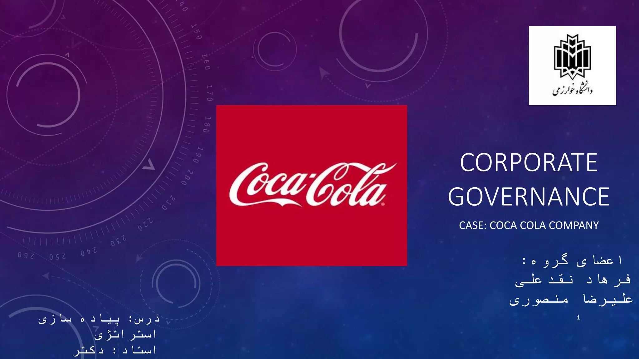 Corporate Governance of Coca Cola | PPTX