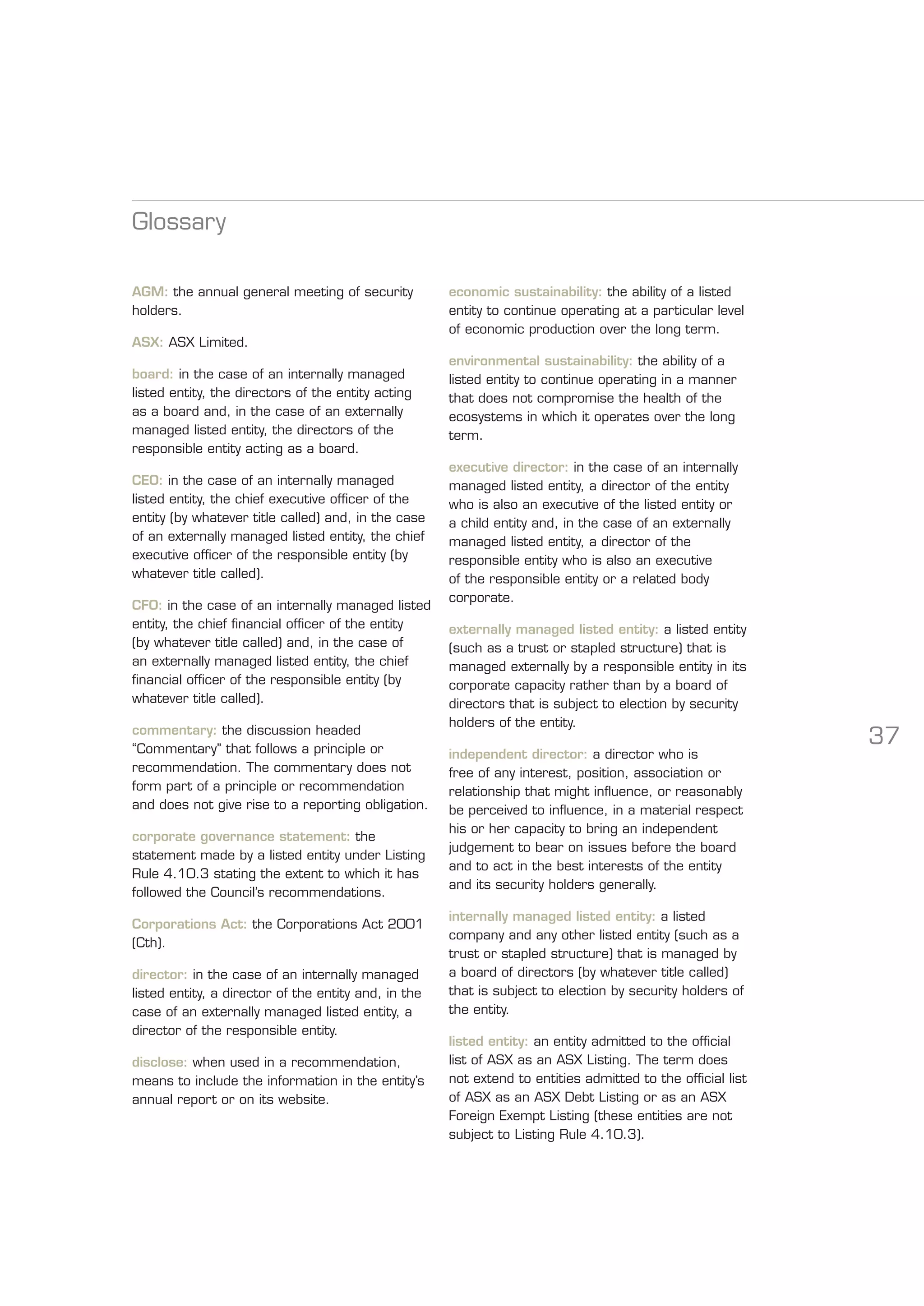 ASX Corporate Governance Principles & Recommendations | PDF