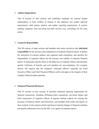 Separate report on corporate Governance in the annual reports with respects to compliance of mandatory and non mandatory requirements; and