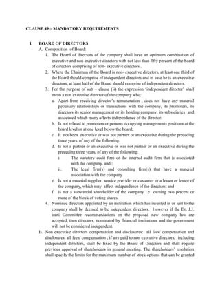 Evaluation of non – executive board members, and