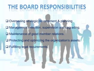 FRAMEWORK OF GOVERNANCESupervisory board/committee/team