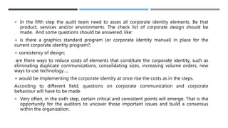 Corporate Identity and Corporate Identity Audit: Concept And Steps | PPTX