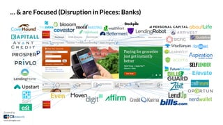 … & are Focused (Disruption in Pieces: Banks)
 