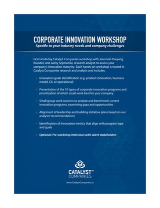 Corporate innovation Imperative: Catalyst Companies